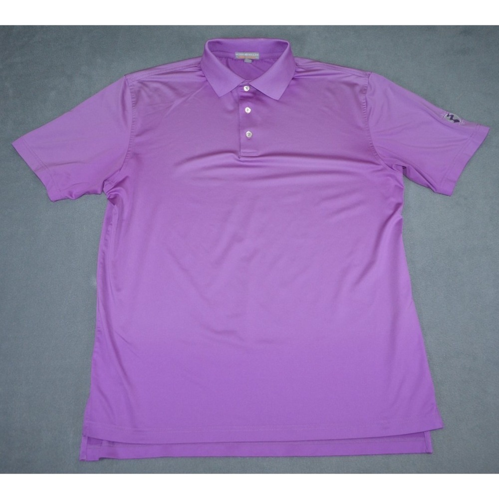 Peter Millar Summer Comfort Polo Shirt Mens M Purple Golf Pablo Creek